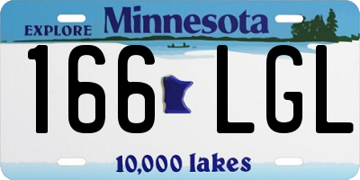 MN license plate 166LGL