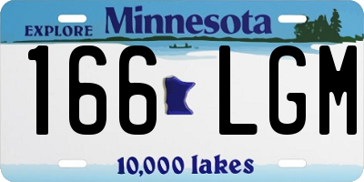 MN license plate 166LGM