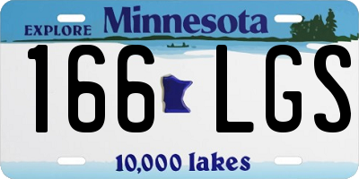 MN license plate 166LGS