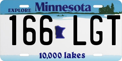 MN license plate 166LGT