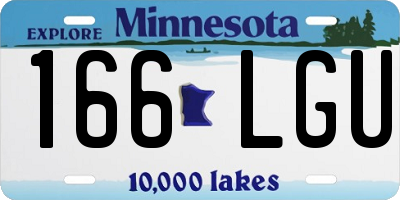 MN license plate 166LGU