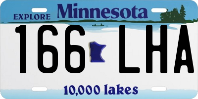 MN license plate 166LHA