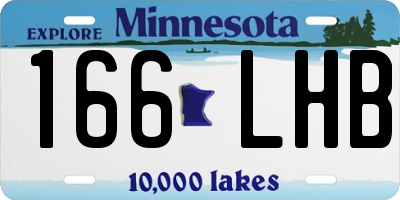 MN license plate 166LHB