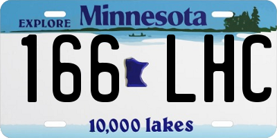 MN license plate 166LHC
