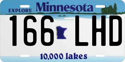 MN license plate 166LHD