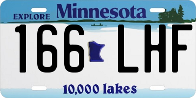 MN license plate 166LHF