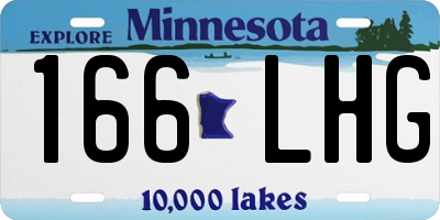 MN license plate 166LHG
