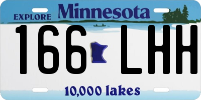 MN license plate 166LHH