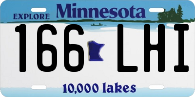 MN license plate 166LHI