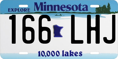 MN license plate 166LHJ