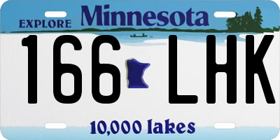 MN license plate 166LHK