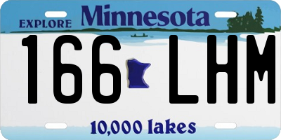 MN license plate 166LHM