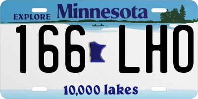 MN license plate 166LHO