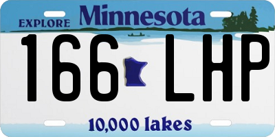 MN license plate 166LHP