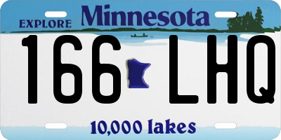 MN license plate 166LHQ