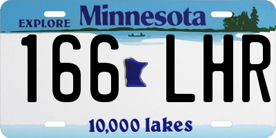 MN license plate 166LHR