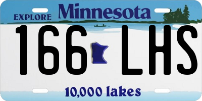 MN license plate 166LHS