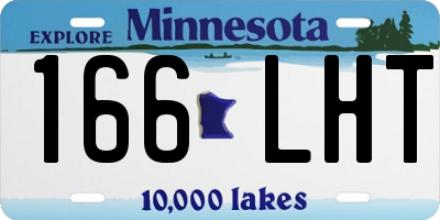 MN license plate 166LHT