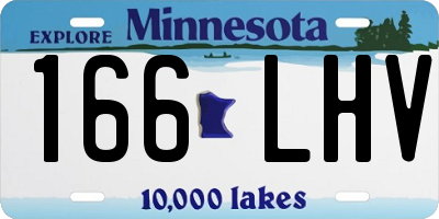 MN license plate 166LHV