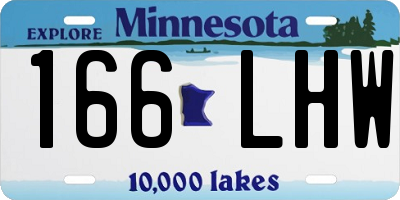 MN license plate 166LHW