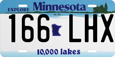 MN license plate 166LHX