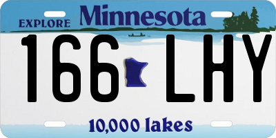 MN license plate 166LHY