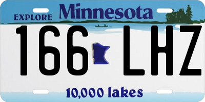 MN license plate 166LHZ