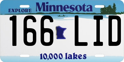 MN license plate 166LID