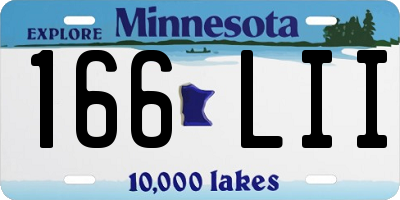 MN license plate 166LII