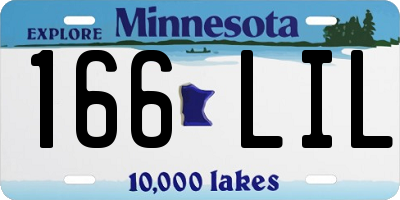 MN license plate 166LIL