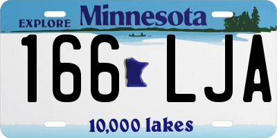 MN license plate 166LJA