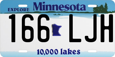 MN license plate 166LJH