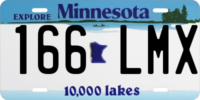 MN license plate 166LMX