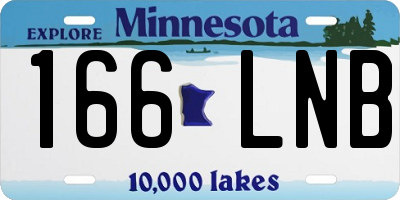 MN license plate 166LNB