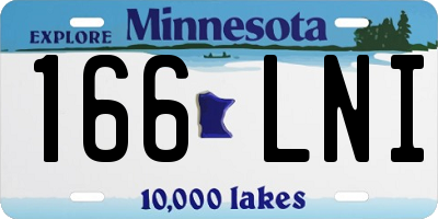 MN license plate 166LNI