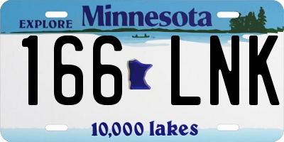 MN license plate 166LNK