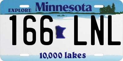 MN license plate 166LNL