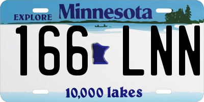 MN license plate 166LNN