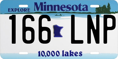 MN license plate 166LNP