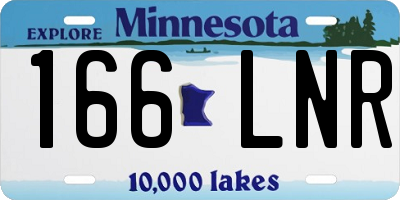 MN license plate 166LNR