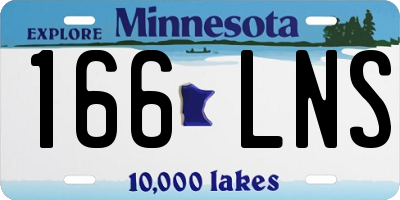 MN license plate 166LNS