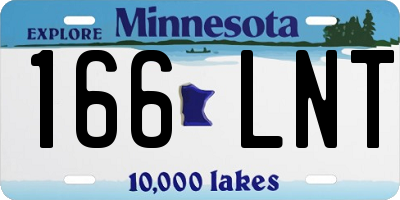 MN license plate 166LNT