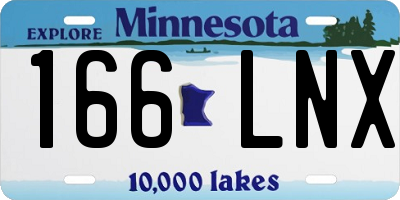 MN license plate 166LNX