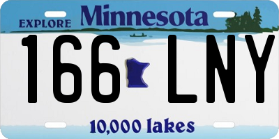MN license plate 166LNY