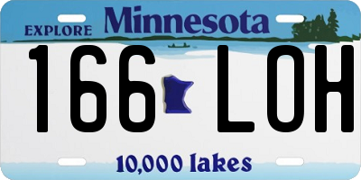 MN license plate 166LOH