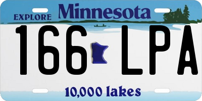 MN license plate 166LPA