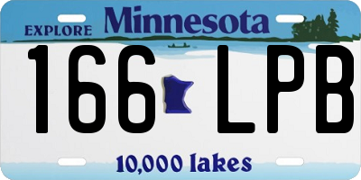 MN license plate 166LPB