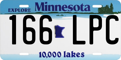 MN license plate 166LPC