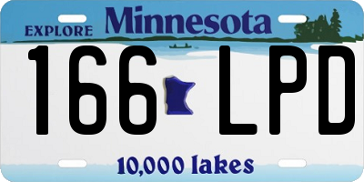 MN license plate 166LPD