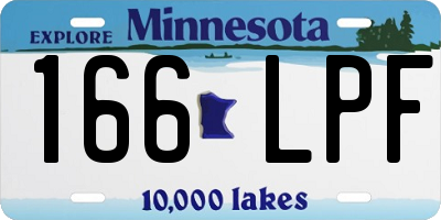 MN license plate 166LPF
